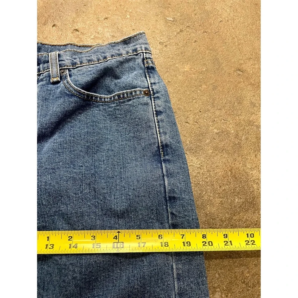 Levi's 505 Regular Fit Jeans Mens 31x34 Blue Denim Stonewash Mid Rise Straight - Picture 16 of 16
